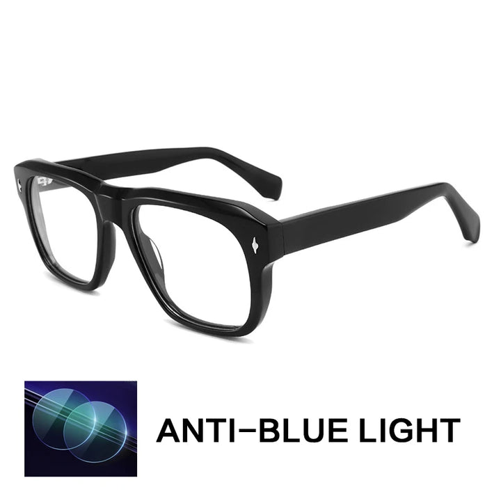 Gatenac Unisex Full Rim Square Acetate Reading Glasses 882225