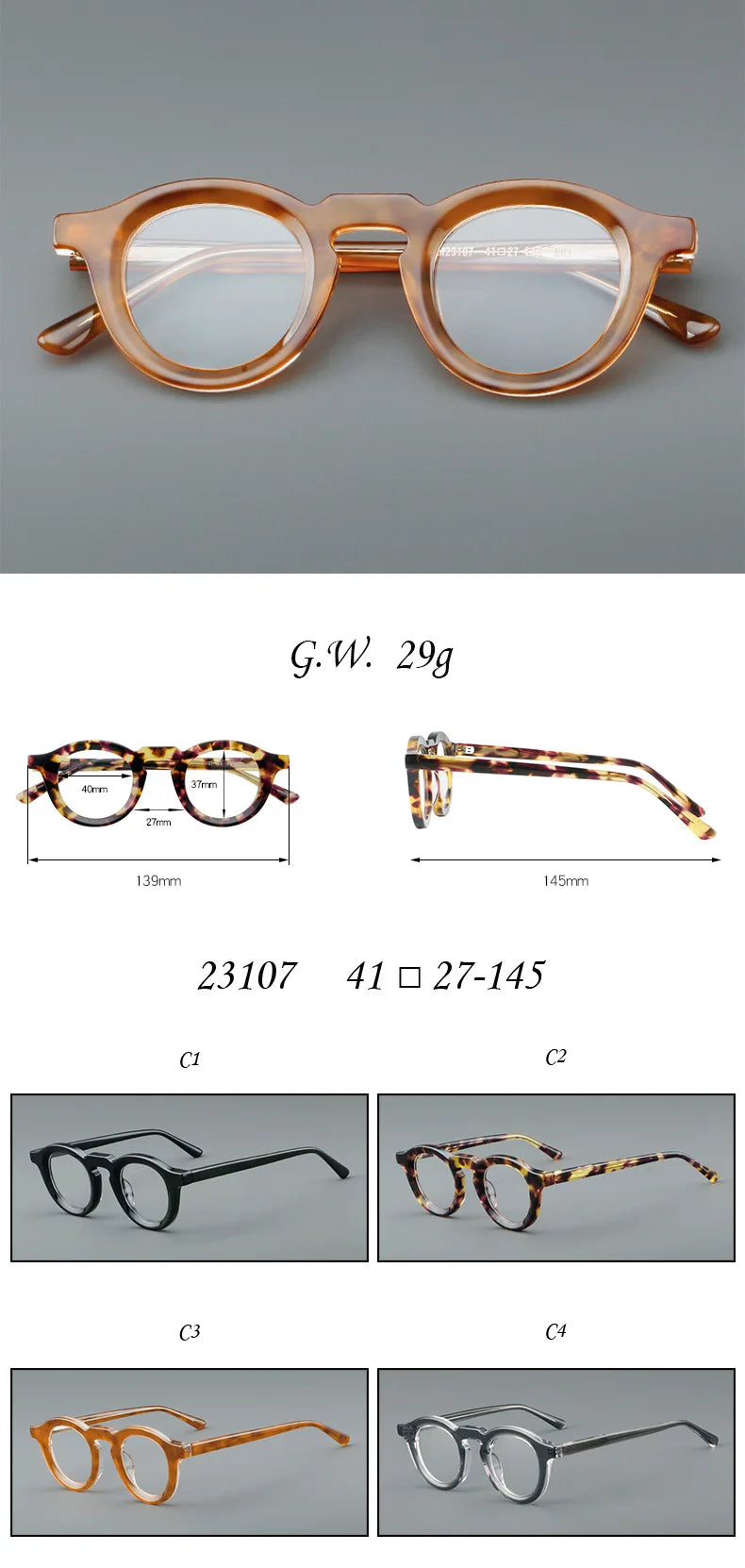 Vicky Women's Full Rim Round Acetate Reading Glasses 623107