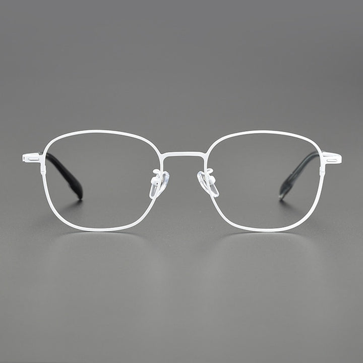Gatenac Unisex Full Rim Square Titanium Eyeglasses Gxyj1118 Full Rim Gatenac   