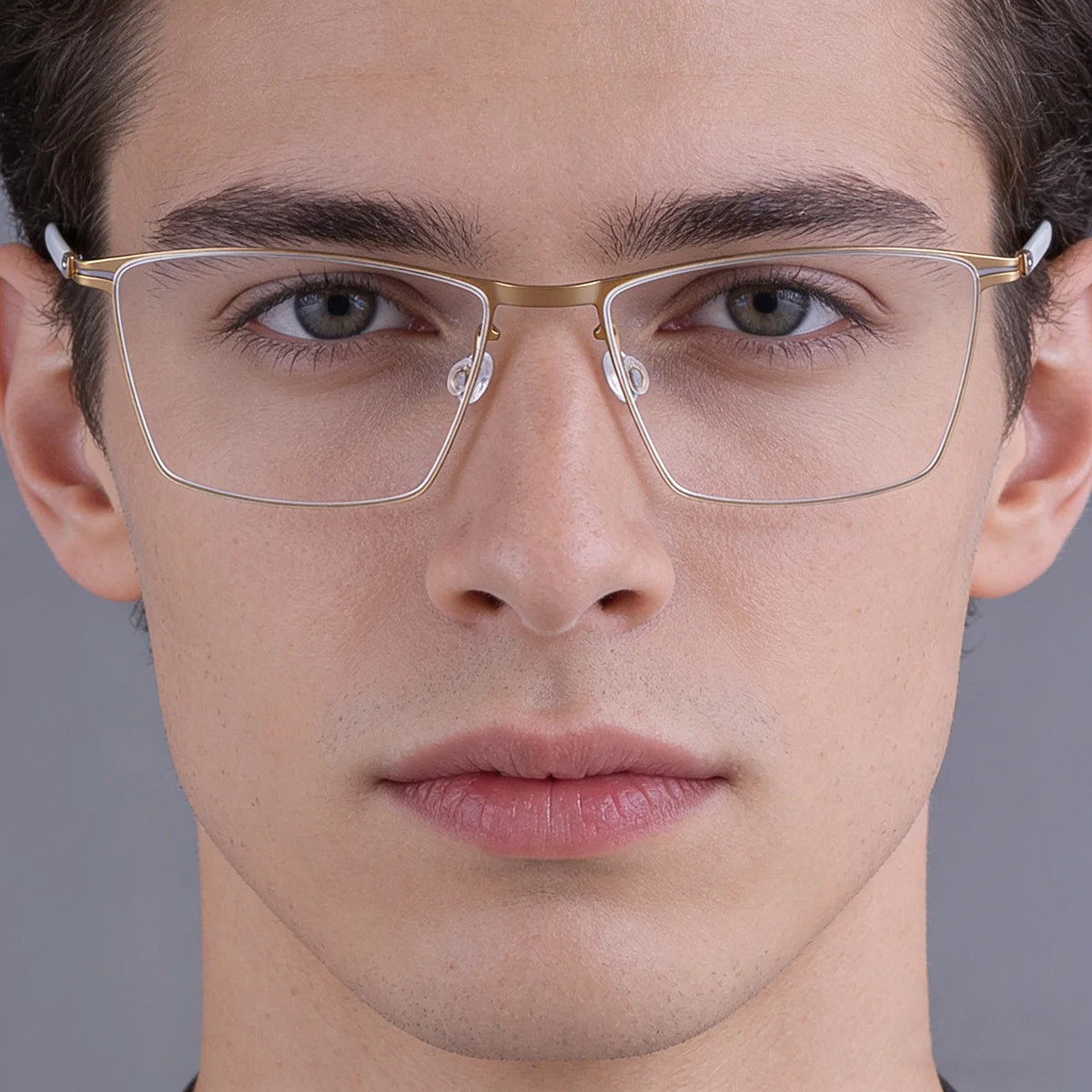 Bobbie Men Full Rim Square Titanium Eyeglasses V460 - view 2