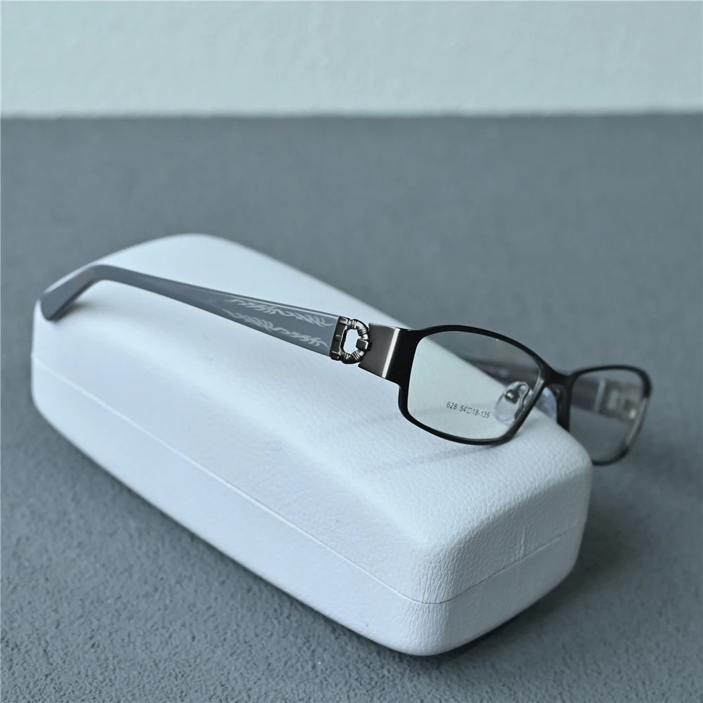 Cubojue Unisex Full Rim Rectangle Alloy Reading Glasses C628 Reading Glasses Cubojue   