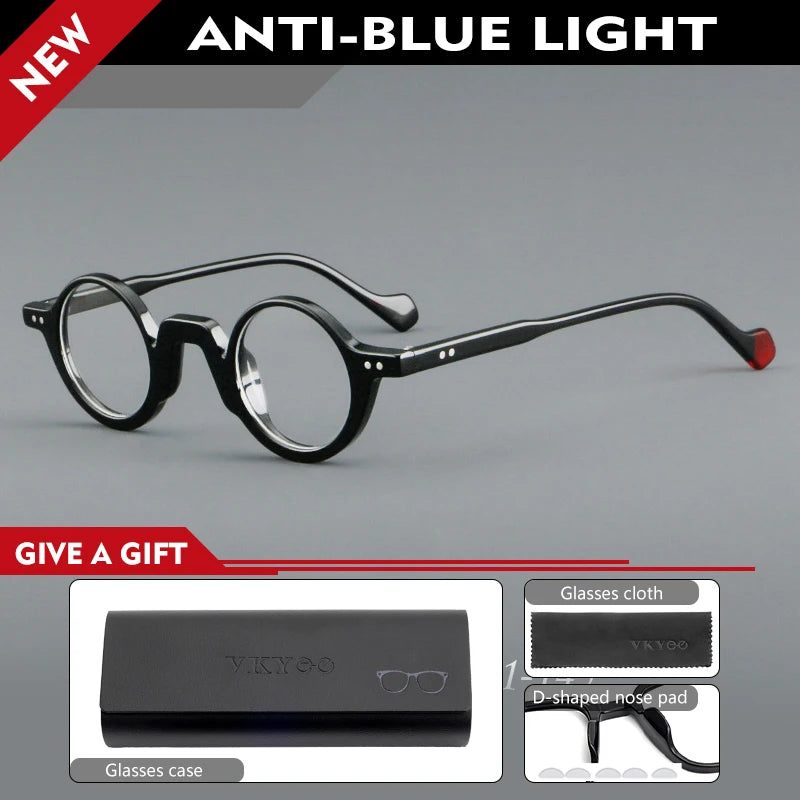 Vicky Unisex Full Rim Round Thick Acetate Reading Glasses 623202