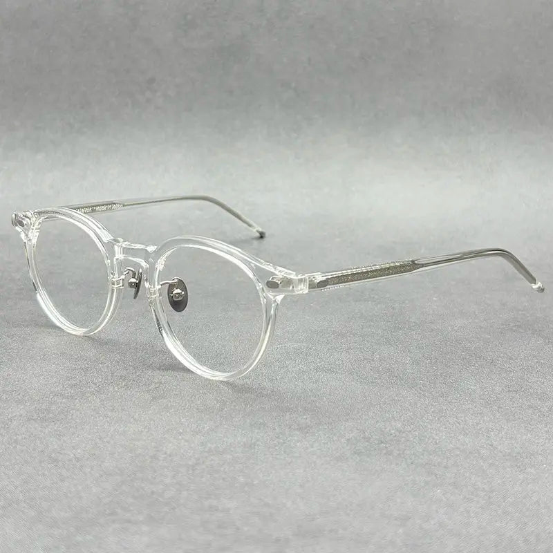 Black Mask Unisex Full Rim Round Acetate Eyeglasses BM-333