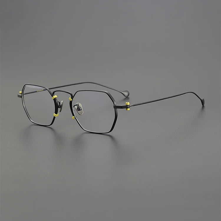 Nobler Unisex Full Rim Flat Top Oval Titanium Eyeglasses 1969 Full Rim Nobler C5  