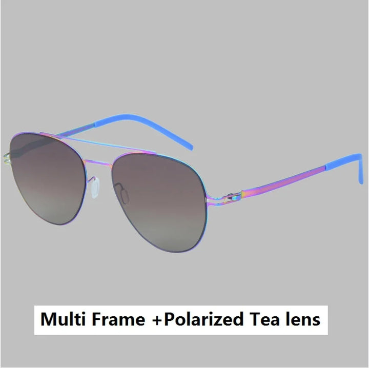 Bobbie Unisex Full Rim Oval Double Bridge Steel Sunglasses 565219