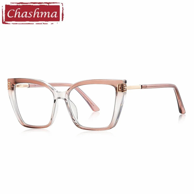 Chashma Ochki Women's Full Rim Cat Eye Tr 90 Alloy Eyeglasses 882260