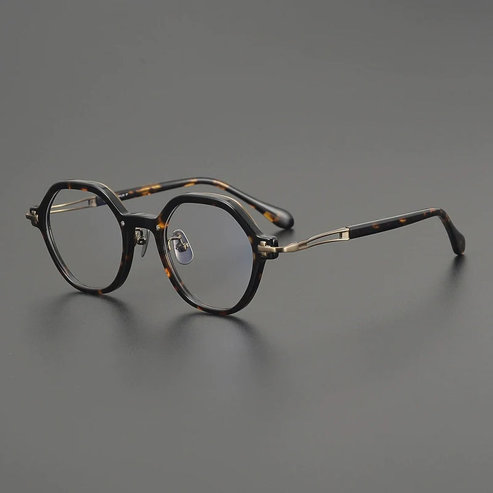 Gatenac Unisex Full Rim Flat Top Oval Acetate Eyeglasses  G84721