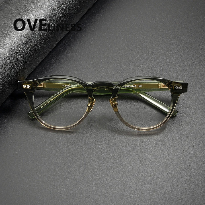 Oveliness Unisex Full Rim Oval Round Acetate Eyeglasses 322160