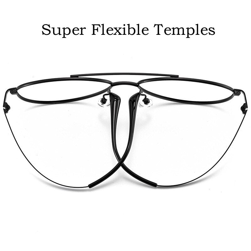 Yimaruili Unisex Full Rim Oval Double Bridge Titanium  Eyeglasses 2194 Full Rim Yimaruili Eyeglasses   