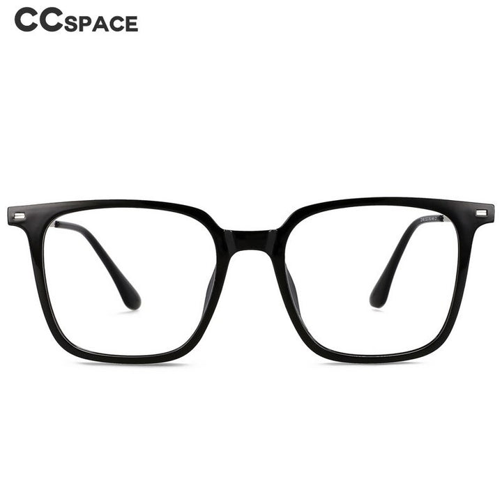 CCspace Unisex Full Rim Square Tr 90 Titanium Eyeglasses 55981 Full Rim CCspace   