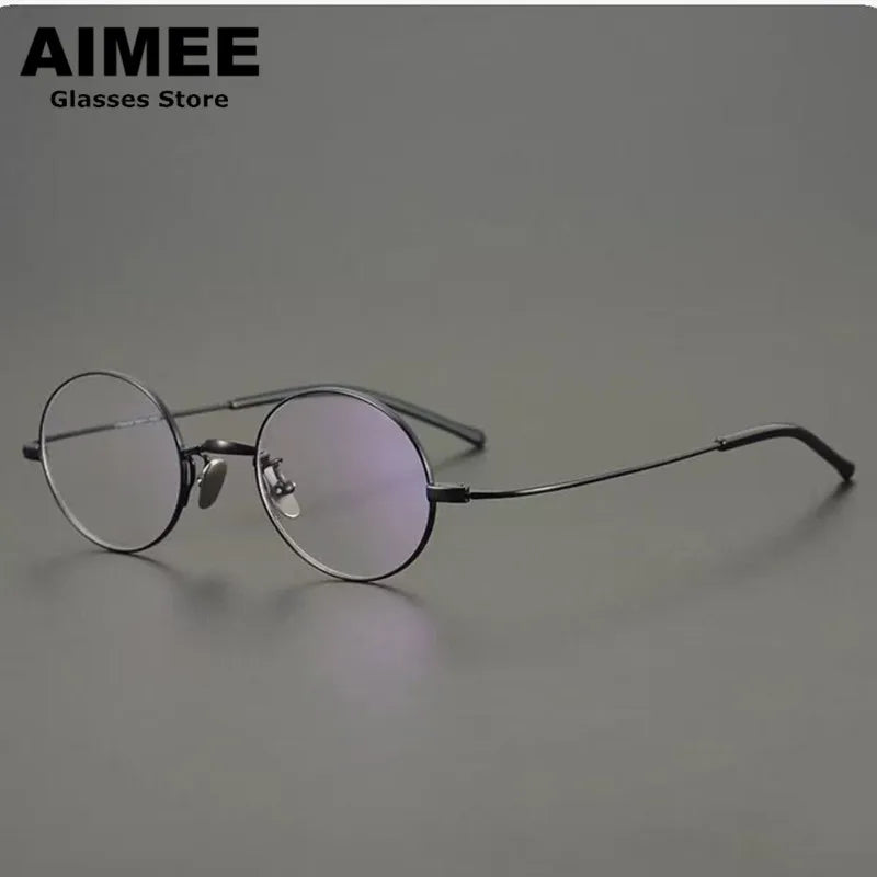 Aimee Unisex Youth Full Rim Oval Round Titanium Eyeglasses 693123