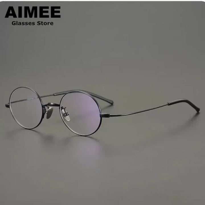 Aimee Unisex Youth Full Rim Oval Round Titanium Eyeglasses 693123