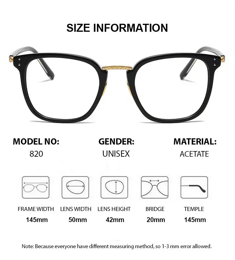 Summer Flower Unisex Full Rim Square Acetate Titanium Eyeglasses 84820 Full Rim Summer Flower