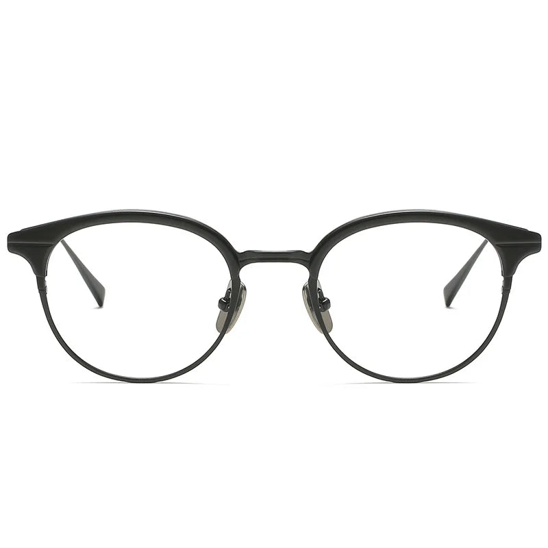 Aimee Unisex Full Rim Oval Square Titanium Acetate Eyeglasses 51212 Full Rim Aimee   