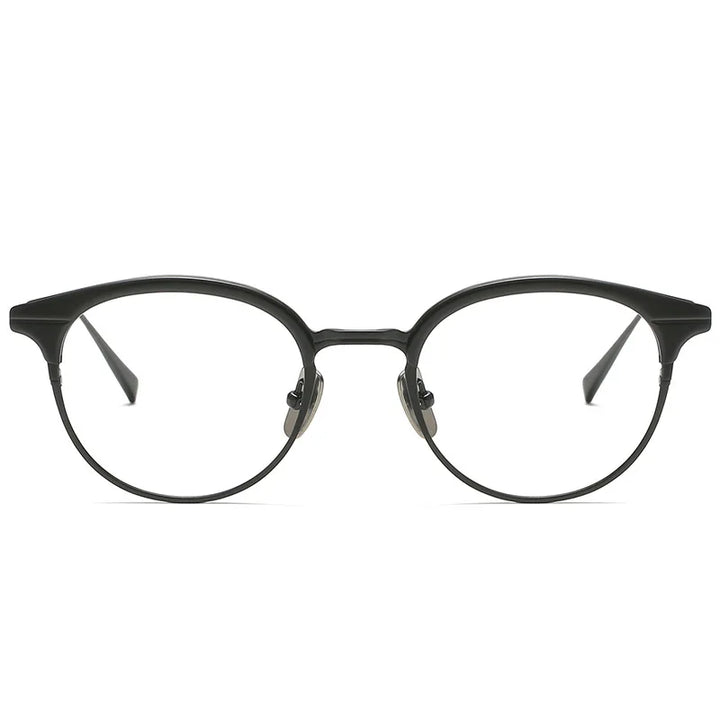 Aimee Unisex Full Rim Oval Square Titanium Acetate Eyeglasses 51212 Full Rim Aimee   