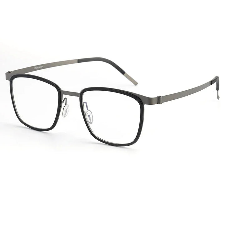 Aror Women's Full Rim Square Acetate Titanium Eyeglasses 49715 Full Rim Aror C2