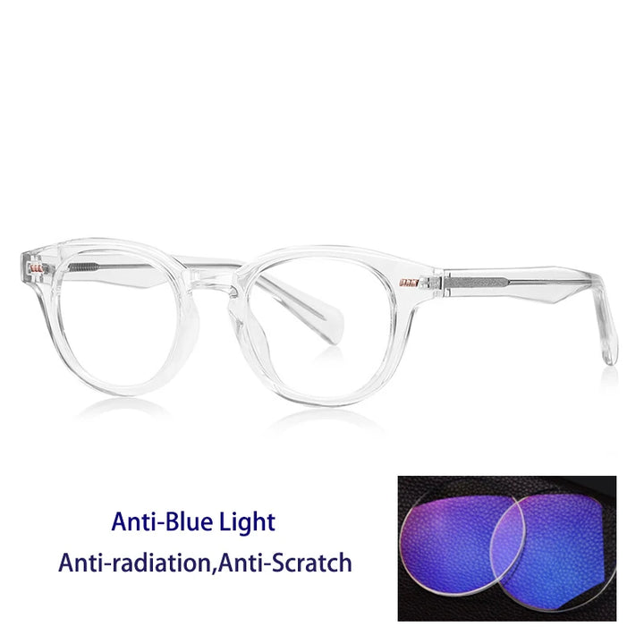 Kocolior Unisex Full Rim Oval Square Acetate Alloy Reading Glasses 82016