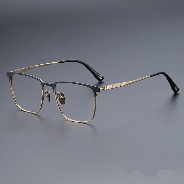 Yimaruili Men's Full Rim Square Titanium Eyeglasses 670809