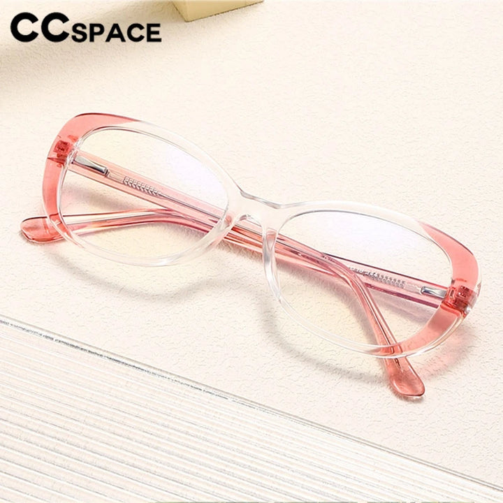 CCspace Women's Full Rim Small Oval Polycarbonate Eyeglasses 301422 Full Rim CCspace   