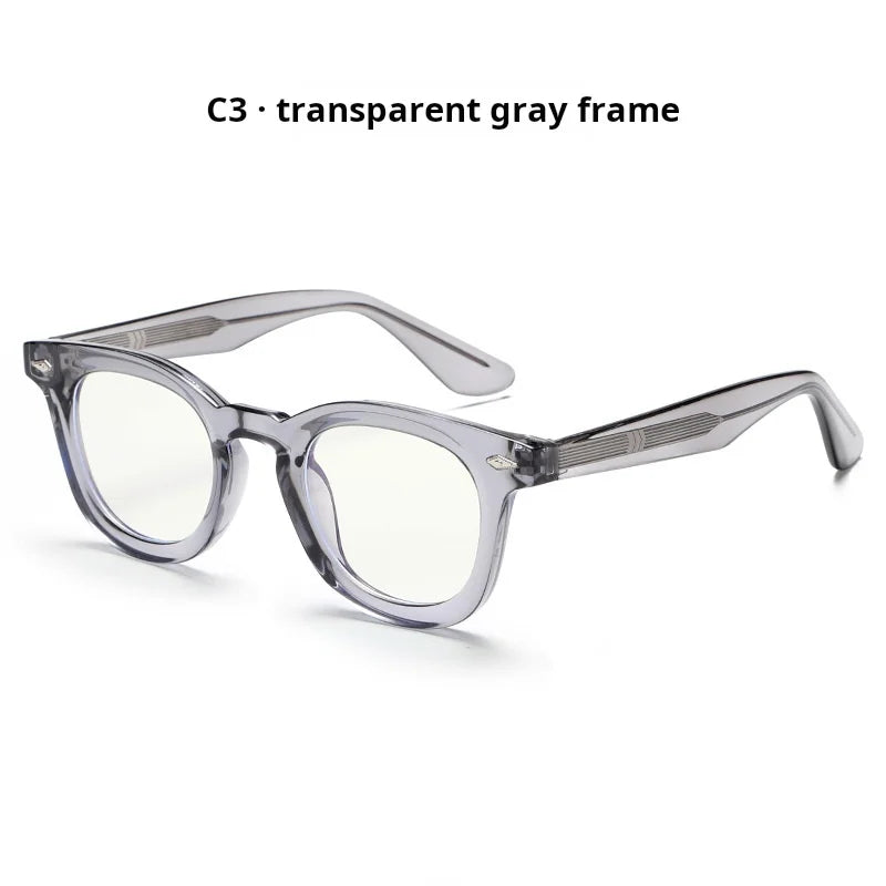 Xbora Unisex Full Rim Square Round Tr 90 Alloy Eyeglasses 542530