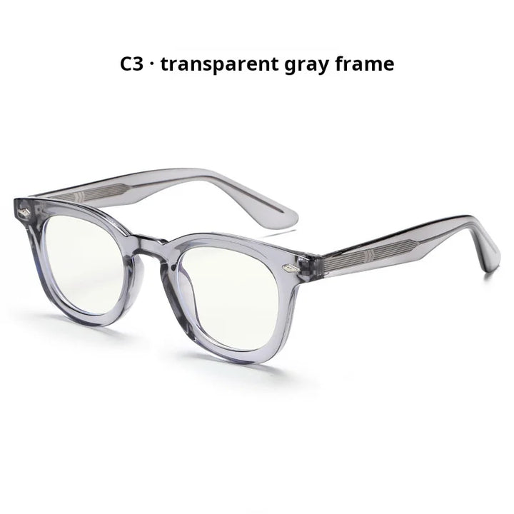 Xbora Unisex Full Rim Square Round Tr 90 Alloy Eyeglasses 542530