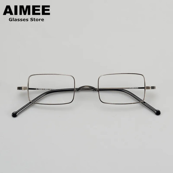 Aimee Unisex Full Rim Small Square Titanium Eyeglasses 88083 Full Rim Aimee   