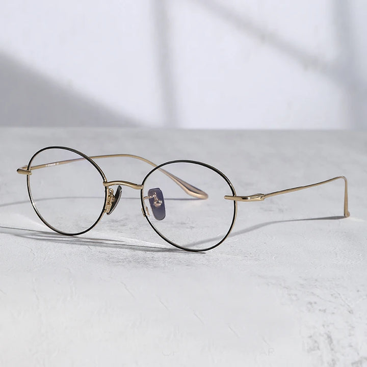 Black Mask Women's Full Rim Oval Round Titanium Eyeglasses 844158