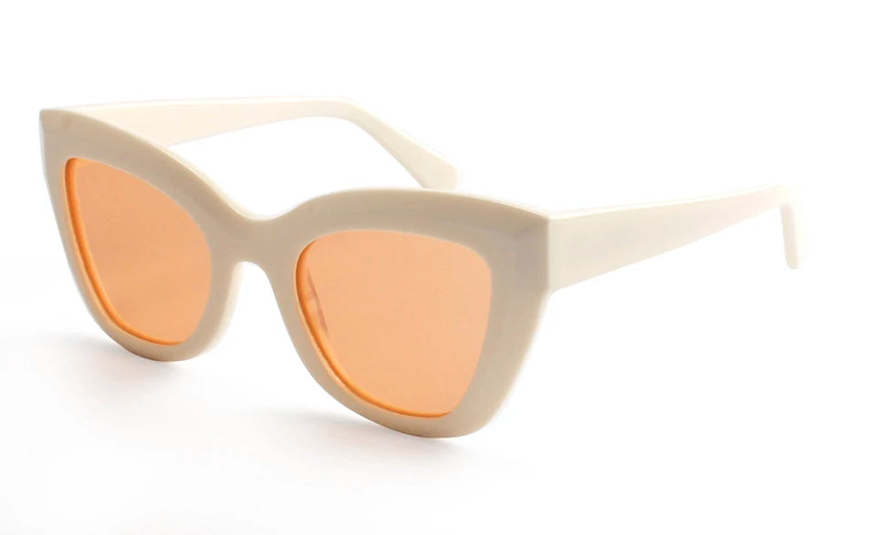 Esnbie Unisex Full Rim Oval Sculpted Acetate Tac Sunglasses 240991