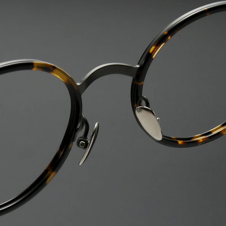 Muzz SH0069 unisex round IP titanium prescription eyeglasses — view 7