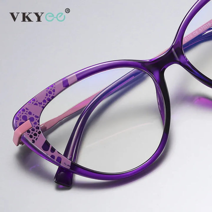 Vicky Women's Full Rim Tr 90 Stainless Steel Cat Eye Reading Glasses 2110 Reading Glasses Vicky   