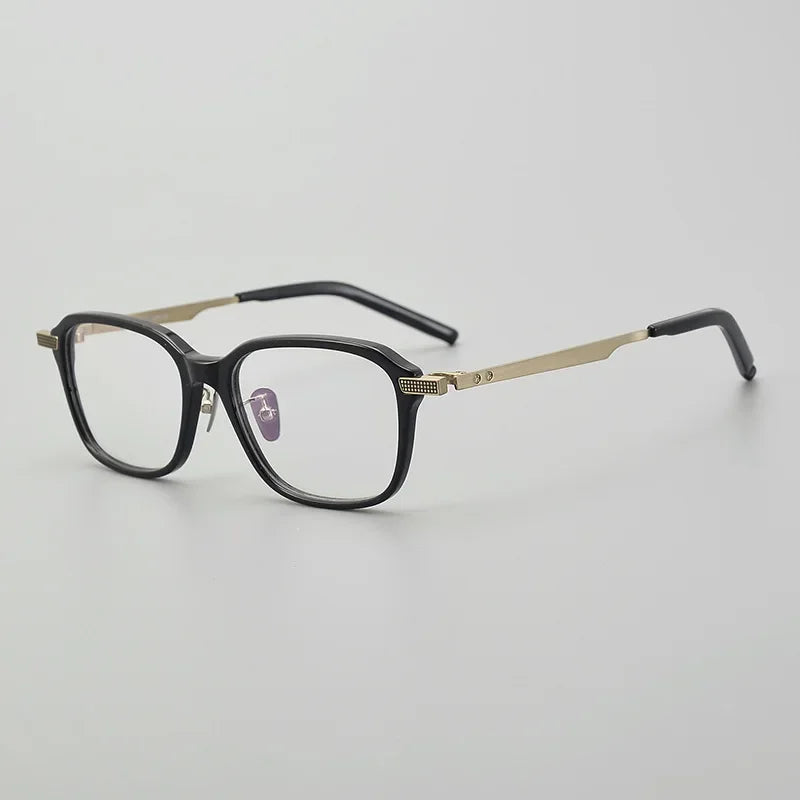 Aror Men's Full Rim Square Acetate Titannium Eyeglasses 59993