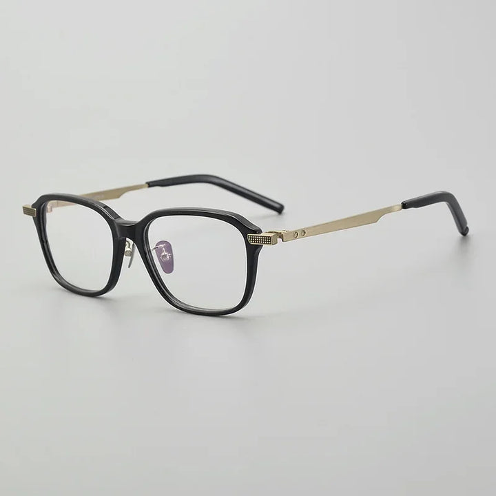 Aror Men's Full Rim Square Acetate Titannium Eyeglasses 59993