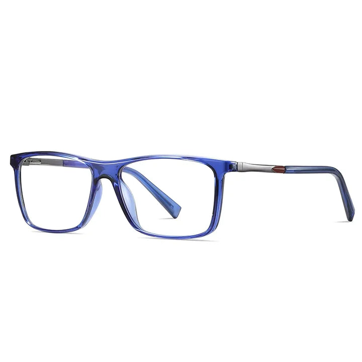 Oveliness Unisex Full Rim Square Tr 90 Titanium Eyeglasses 72085 Full Rim Oveliness c3 blue