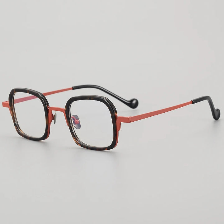 Muzz Unisex Full Rim Brow Line Square Titanium Acetate Eyeglasses 921102