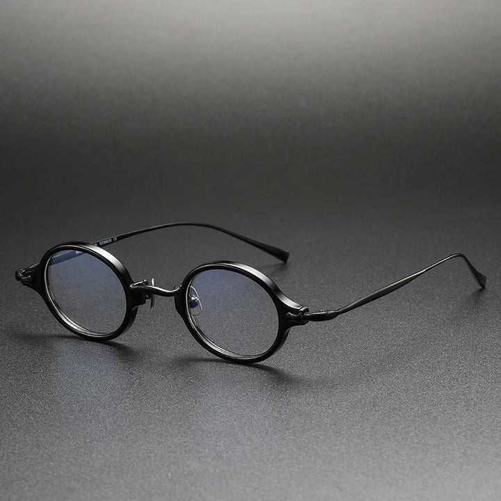 Momoja Women's Full Rim Round Titanium Acetate Eyeglasses 722181