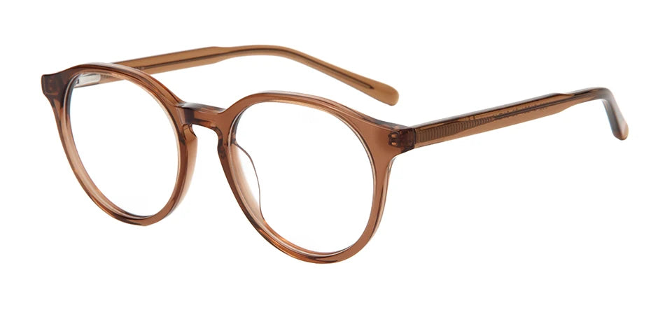 Esnbie Unisex Full Rim Round Acetate Eyeglasses 602-SA221