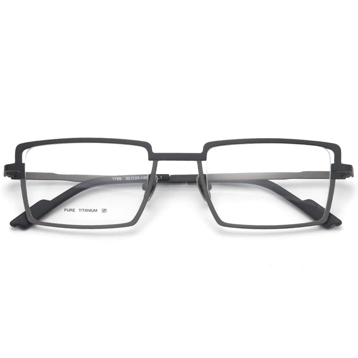 Muzz T7789 men's square IP titanium prescription eyeglasses — view 5