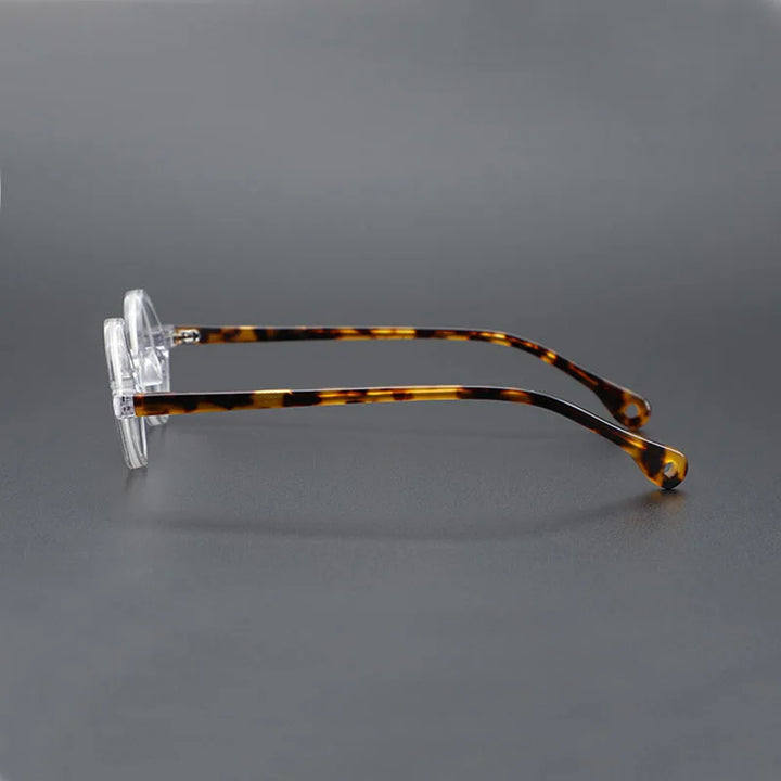 Yujo Unisex Full Rim Small Round Acetate Fiber Eyeglasses 3134 Full Rim Yujo   