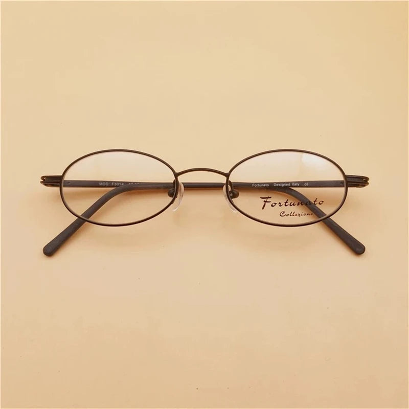 Cubojue Women's Full Rim Oval Titanium Reading Glasses 18130