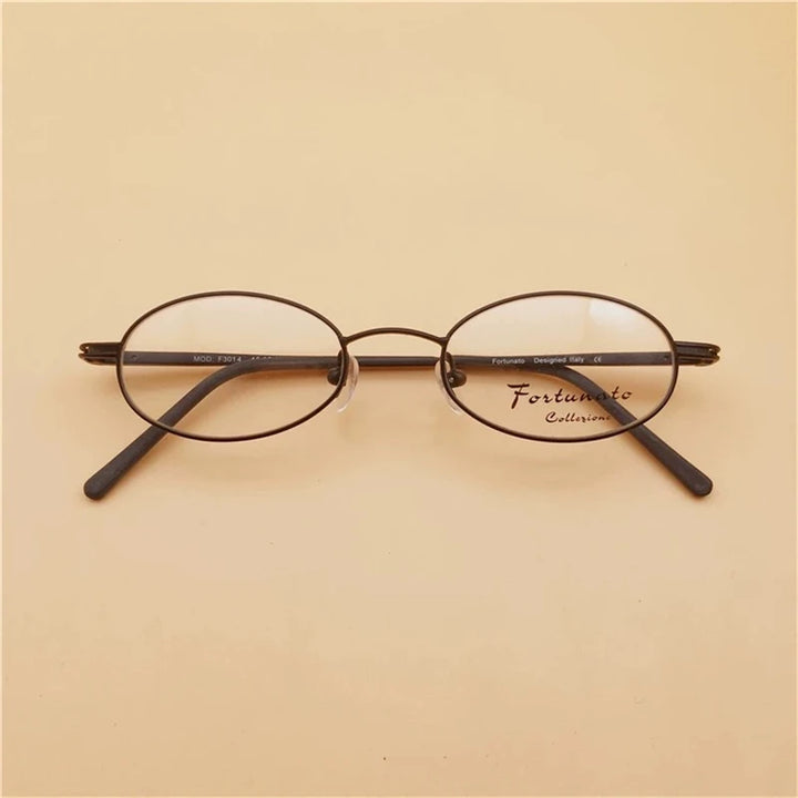 Cubojue Women's Full Rim Oval Titanium Reading Glasses 18130
