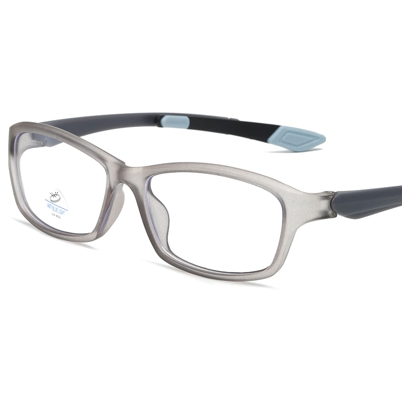 Reven Jate Men's Full Rim Rectangle Polycarbonate Sport Eyeglasses 81300 Full Rim Reven Jate C4  