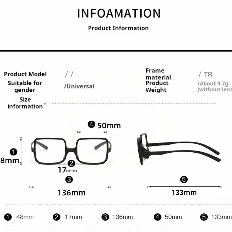 Momoja Women's Full Rim Square Tr 90 Billiard Eyeglasses 72161