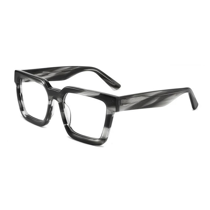 Gatenac Unisex Full Rim Brow Line Square Acetate Eyeglasses Full Rim Gatenac C5