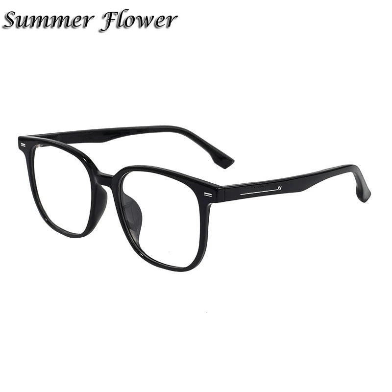 Summer Flower Women's Full Rim Square Tr 90 Titanium Eyeglasses 51018 Full Rim Summer Flower