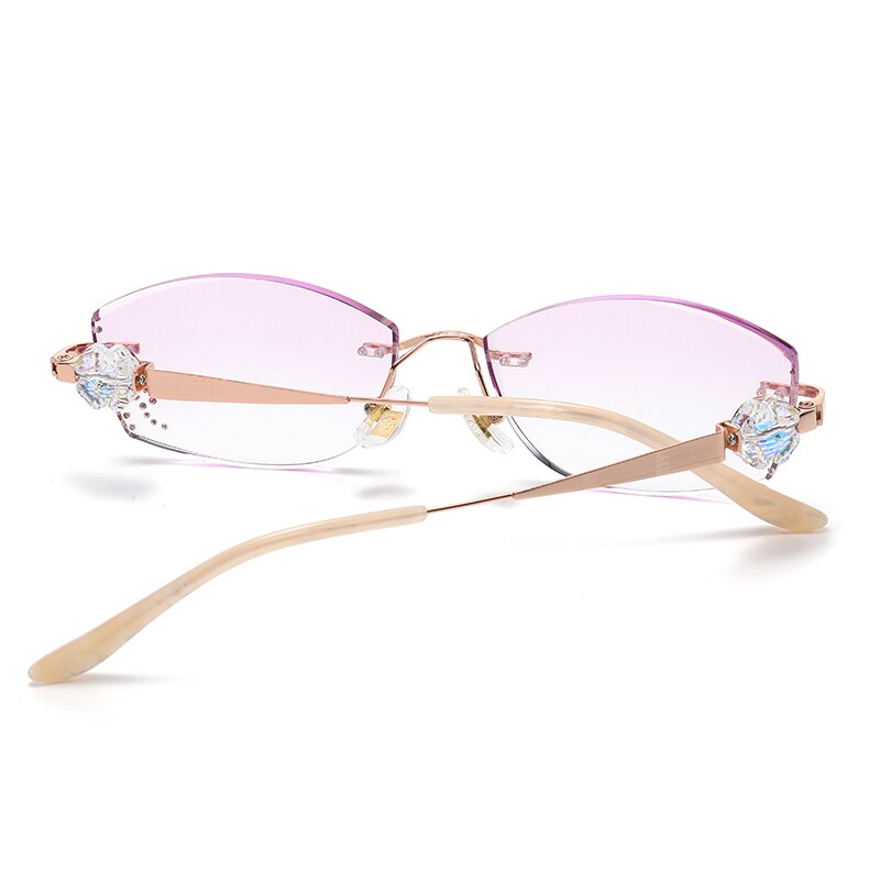 Reven Jate Women's Rimless Square Titanium Eyeglasses 9060 Rimless Reven Jate   