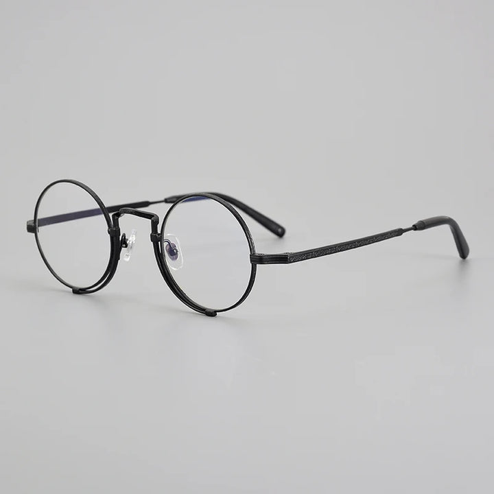 Muzz 5919 unisex round IP titanium prescription eyeglasses — view 3