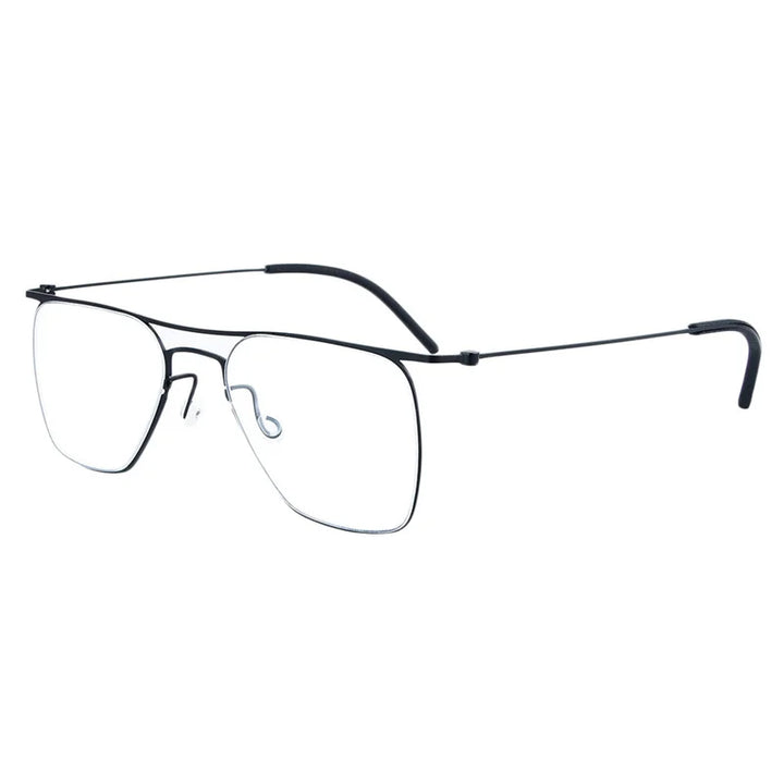 Bobbie Women's Full Rim Square Double Bridge Titanium Eyeglasses 955027