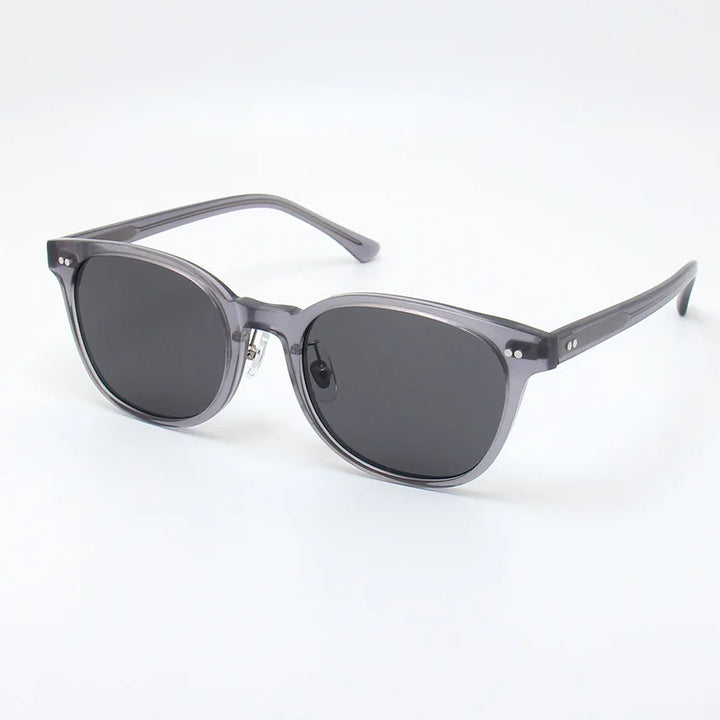 Black Mask Unisex Full Rim Square Acetate Polarized Sunglasses 1003 Sunglasses Black Mask Gray As Shown 