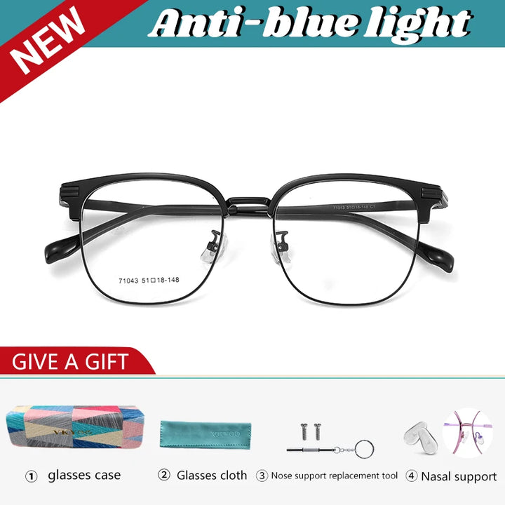 Vicky Unisex Full Rim Oval Square Tr 90 Alloy Reading Glasses 71043