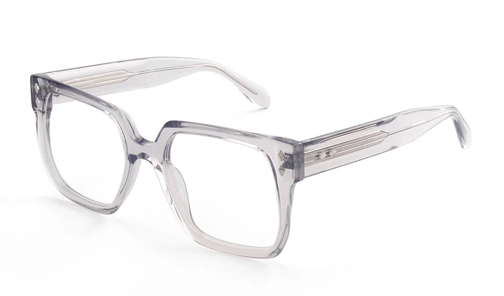 Esnbie Women's Full Rim Square Brow Line Acetate Eyeglasses 240901